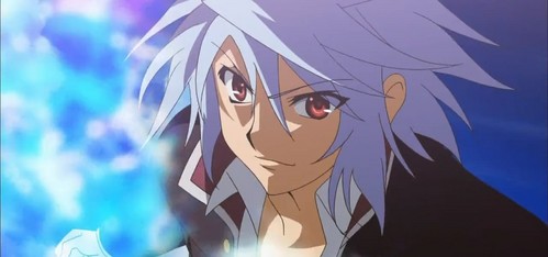Taito from Itsuka Tenma no Kuro Usagi *Long name* has 7 lives. but if all those lives are spent in a 15 minute time period, he dies for good! He also has that cool fire hand... if that counts...