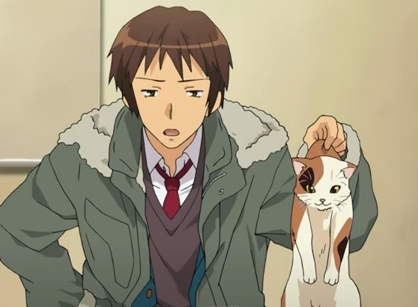  Talking Аниме animal..Well there's the cat who seems to talk to Kyon-kun but I forget its name..