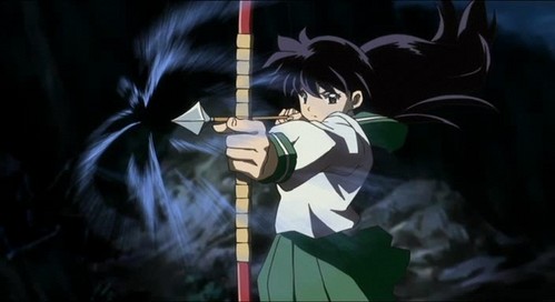  Kagome with her bow and Mũi tên xanh