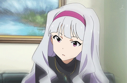 Shijou Takane-san in the anime ID@L Masters has silver-ish/white-ish hair!