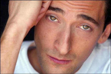  Adrien Brody does have beautiful green eyes I think! :]