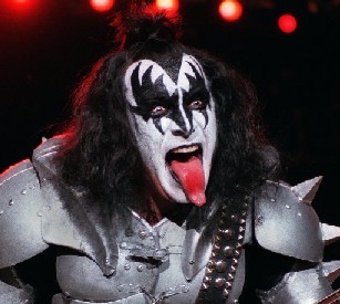 Gene Simmons is my #1 favorite
coming in second is 
Ozzy Osbourne and Steven Tyler (aka Aerosmith)
