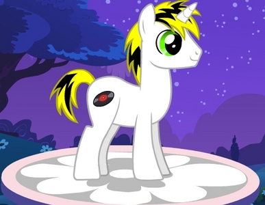 Name: Pixel Power
Cutie Mark: A record
Personality: Outgoing, brave, strong, competitive, and smart
Hobby: Video games and bringing down his enemies.
Fact: Is known for fighting creatures in the everfree forest.