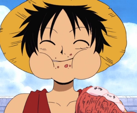  Hmm anime character that has a Scar..Luffy from One Piece has one under his right eye!