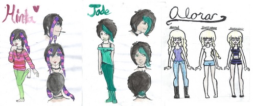  Name: jade Age: 17 Bio: (2-15 sentences): she was born in Japan and live4d there till she was four then moved to California with her american journlist she meet in Japan.There she was raised with her Weiter older brother, and 4 years later molly was born.That same year,when she is 7,her father passed away on a feuer job that she was afraid was her fault and now feels guilty about to this day.Now she does all she can to provide for her sickly mother and 6 other siblings(durring the time they adopted 6 Jahr boy twins when she was 14,a 9 Jahr old boy when she was 15 and a 6 Jahr old girl when 16) with her band and part time jobs. Personality (Try to be original, please): a headstrong girl who is loyal to her Friends anddoes anything for those close to her Idea for fanfic: Picture oder lengthy description: _______________________________________ Name: Hinta Age: 16 Bio: (2-15 sentences): He was born in a car in maine.His childhood was a hell hole,with his abusive and insultive.When he was 11,his parents killed his older sister,kimi, in a fight to protect him when he told them he was gay.After this he ran awway from Home and was requited into the CIA for his uncanny skills in technocalogy and hacking.Now he live a ok life but trying to forget his past. Personality (Try to be original, please): spunky,fun and funny guy who lives for fun and happiness with his Friends Idea for fanfic: Picture oder lengthy description: ______________________________________ Name: Alora Age: 16 Bio: (2-15 sentences): She is a very unknown person,no one knows much about her oder what she does and the CIA cant seem to pull anything up.All they were only able to pull up was where she was born witch was a tribe in the warm forests of France. Personality (Try to be original, please): shes creepy,errie,dramaticaly correct ,serious and un conserned with assosian with others witch makes her hard to get to know.Doesnt have any Friends that are known Idea for fanfic: Picture oder lengthy description: