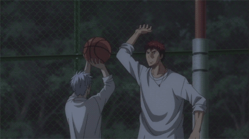  Kuroko and Kagami playing basketball!~ XD