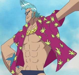  I hated franky from one piece so much but now he's one of my paborito characters. ^^