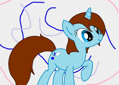  Could আপনি draw Meari Otenbasan? I don't really care what আপনি do for the pose, and I'd like coloured, please :D Also, her bangs are always on that side, even when she's facing the other way. And her cutie mark, if আপনি can't see, is a সঙ্গীত Note, a pencil and a Wii Remote. The pencil is drawing a scwiggly line from the wii mote to itself.