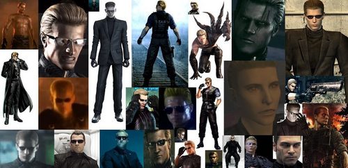  albert wesker cus hes evil cuel and want to destroy the world i an to want destroy to and hes so cool