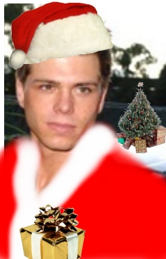  Matthew wearing a Santa hat. :)