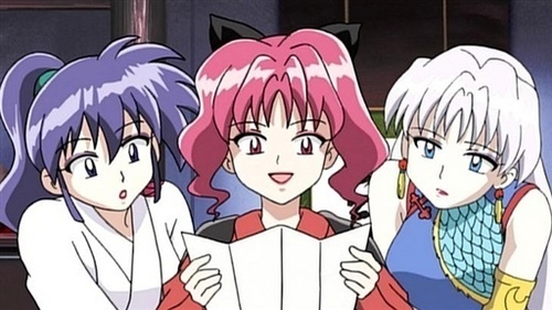  Well one of them has red hair. That would be Yuko Kondo from Moeyo Ken.