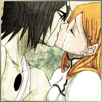 since somebody allready posted YuukixKaname <333

I'll just have to post a fictional couple UlquiorraxOrihime, I just like that pic alot so here....although I'mnot a big fan of romance, lmfao