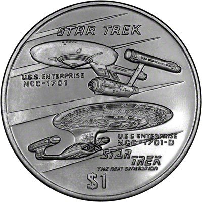  hi i have 4 star, sterne trek colle tors coins .999 silver. they are from pobjoy mint. they are very rare dated 1996. im looking for offers from oben, nach oben notch trek Fans as this is a must for collectors and Fans alike. the front picture is of the ships ncc-1701 and ncc-1701d