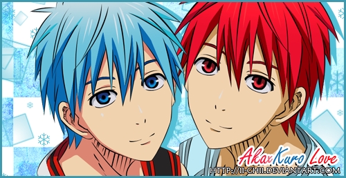  Akashi an tetsu-kun from knb:D u wud think they're twins yet they're only friends:D