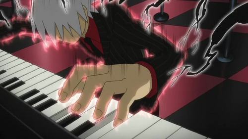 Soul playing the piano from Soul Eater.