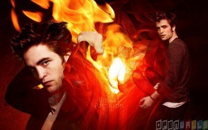  here is a cool वॉलपेपर of my Robert with a very cool effect.My Robert is sooo HOT that he can make flames appear in the pic<3