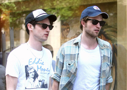  here is my Robert(on the R),with his really good friend,actor Tom Sturridge.