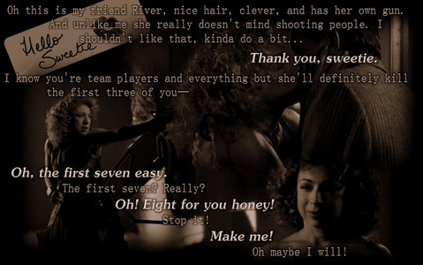  :D <3 The 11th Doctor and River Song quote.