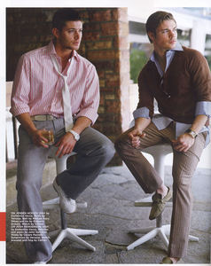  Jensen Ackles, doing a modeling photoshoot for "Hollywood Life" magazine, with Josh Henderson (pic) and Emma Stone (that's the closest I have to modeling)