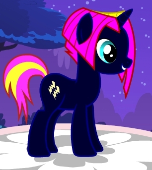 Name: Storm Chaser
Home: Manehattan (she lives in Ponyville but you said no Ponyville so...)
Personality:Tough, Spunky, and a bit serious when she needs to be. She's also known for being pretty funny.
Hobbies: Watching/Creating storms, drawing, and taking long walks in the forest when she can.
Top 4 Fears: Timberwolves, Small enclosed spaces,  Losing her friends, and crystal ponies (She doesn't know why but crystal ponies seem to creep her out a bit)
Other stuff... Job: She became a weather pony a few weeks back.