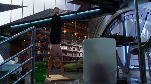  Justin doing a handstand in "Wither"