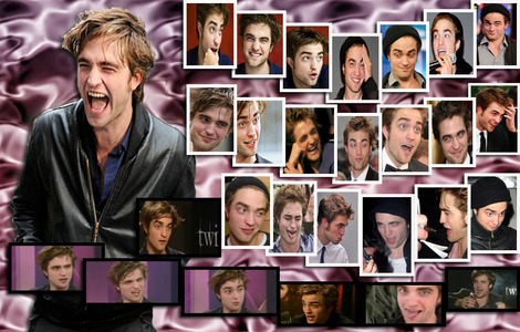  here is a collage of my Robert making some funny faces<3