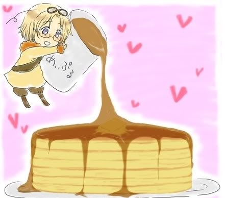 Pancakes and syrup ^.^