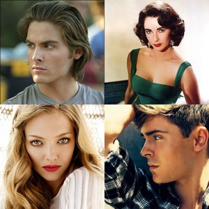 I think a more innocent or carefree and childish version of Elizabeth Taylor or Amanda Seyfried. (I could see them as a princess falling in love with a pauper) Not too sexualized or anything, then they'd look horrifying. The laugh  or voice of Kristen Belle would be nice. The prince could look a bit like a mix of Kevin Zegers and Zac Efron.
