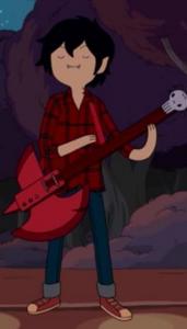  I play an axe guitar, like Marcy, but it's just a single sided axe.
