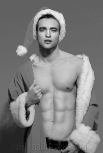 my Robert being naughty AND nice.HO HO HO,Santa Rob!!!!!!!!! Is that present in your pants for me?<3