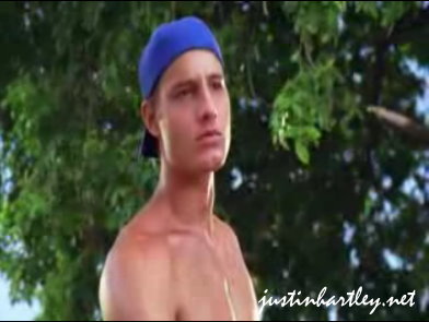 Justin wearing a cap backwards in a scene from "Spring Breakdown"