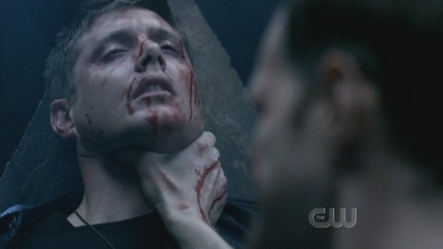  My poor Dean Winchester being beaten up da Alistair in Supernatural.