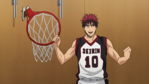  KAGAMI TAIGA!! <<33 He looks so hot, when holding a broken basketball, basket-ball hoop ^-^
