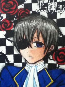  My Ciel Phantomhive :3 combination of prismacolor markers and watercolor pencils. I used a reference but no direct copying.