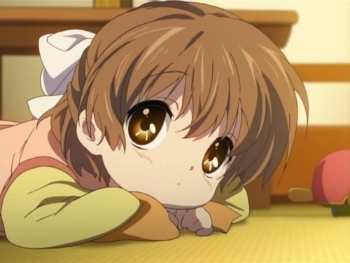  Ushio from Clannad!! Such a cutie pie :) I cried when she died