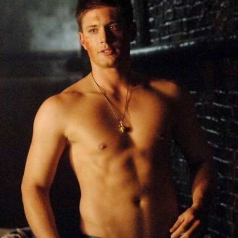  Jensen in a scene from "Skin", wearing the amulet Sam gave him when they were kids <333