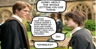  I just found this on Google.Here's my baby in HP/GOF with Daniel Radcliffe,with talking bubbles<3