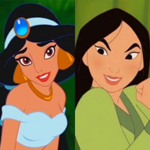 1. Jasmine- Jasmine has an exotic beauty, very striking and elegant. Her eyes are very gorgeous and her smile really is beautiful!
2. Mulan- Mulan has a natural beauty. Her face is really subtle and very realistic. I love her hair and her almond shaped eyes. Her beauty is simple yet striking!
3. Belle- Belle has a gorgeous face. Her hazel eyes are quite pretty, plus her glossy lips makes her so pretty! A very beautiful princess indeed!

One Word Description
4. Pocahontas- Native
5. Aurora- Elegant
6. Rapunzel- Tantalizing
7. Ariel- Striking
8. Tiana- Classic
9. Cinderella- Beautiful
10. Merida- Pretty
11. Snow White- Cute