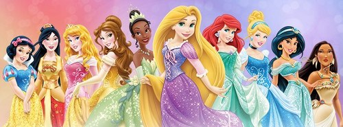 1. Ariel 
2. Belle 
3. Pocahontas 
4. Rapunzel 
5. Cinderella 
6. Mulan 
7. Jasmine 
8. Tiana 
9. Merida 
10. Snow White 
11. Aurora 