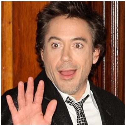  haha crazy and silly looking Downey...