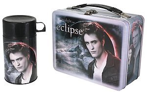  here's my baby as Edward Cullen on a lunch box(does that count?)