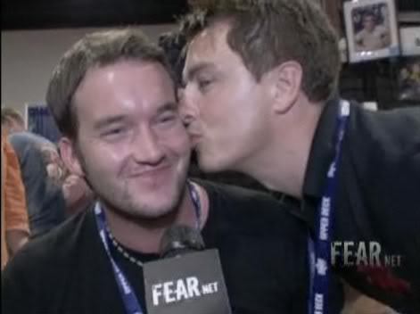  John kissing Gareth David-Lloyd on the cheek♥ Cute bromance