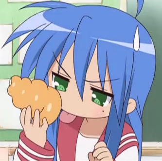 Anime character that has blue hair well how about..Kona-chan from Lucky Star!