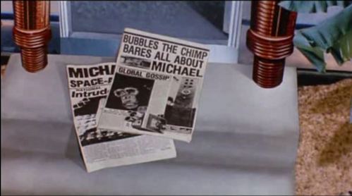 In this Music Video Michael wanted to tell people that the Paparazzi's say and write a lot of made up & mean stories about him, that are wrong and that's why the part where Michael Sings Leave me alone is Originally for the Paparazzi. And if you noticed at the beginning of the video, the first Newspapers that appear, on one of them you can read this : Bubbles The Chimp Bares All About Michael . This part was really Hilarious .   