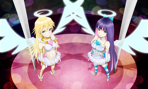 I would say Panty and Stocking with Garterbelt.
I did really enjoy it though.