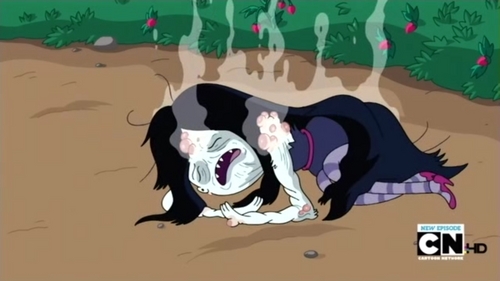  I'm pretty sure that the sun doesn't effect Marceline as much as it would your typical vampire. In the episode 'Henchman' Marceline is left in the sun for quite a while and she doesn't die. She just gets a lot of blisters and burns. Even then she heals pretty quick.