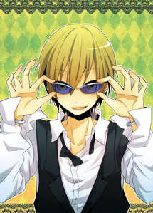  bila mpangilio pic, Here's Kida with Shizuo's glasses (And the rest of his clothes) ^.^