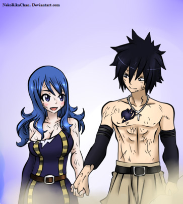  Gruvia of course. It's just a matter of time before Gray realize his feelings for Juvia, just like Erza zei <3 And I thank Lyon for having a crush on Juvia. Because Lyon will be the guy who will make Gray jealous and realize his feelings for Juvia <3 Lucy is already had eyes on Natsu, not Gray.
