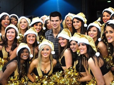  Taylor and the New Orleans saints cheerleaders
