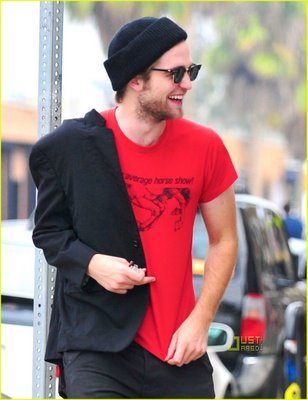  my gorgeous red hot Robert wearing a red shirt<3